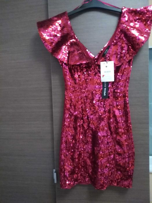 Sukienka cekiny sylwester wesele Bershka 36/S