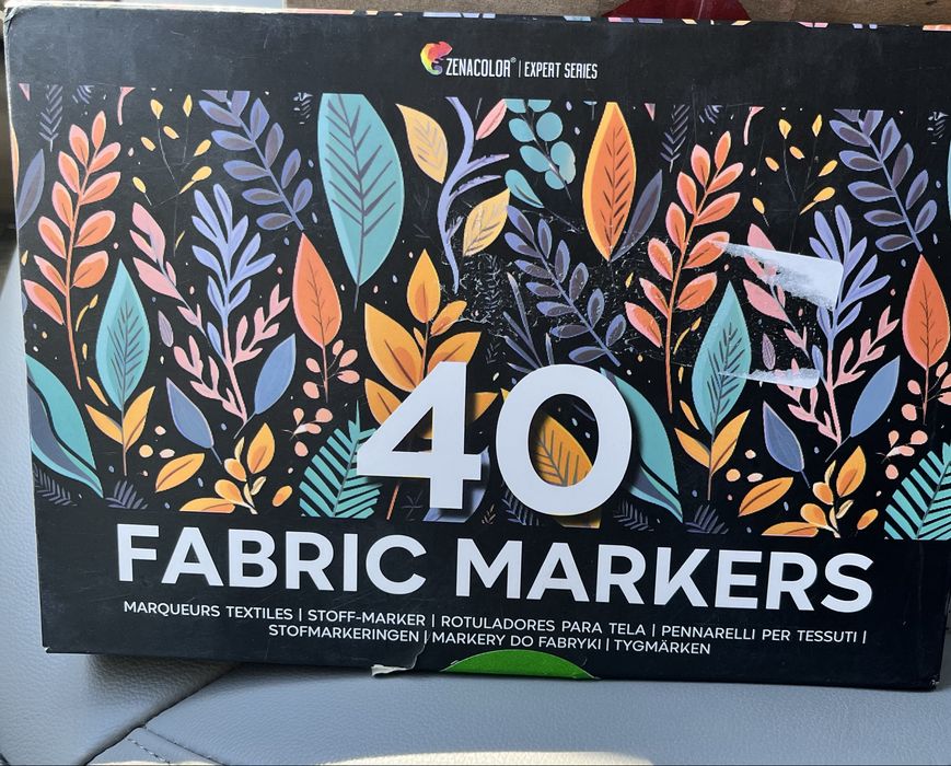 Набір перманентних маркерів для тканини Zenacolor 40 Fabric Markers, маркери