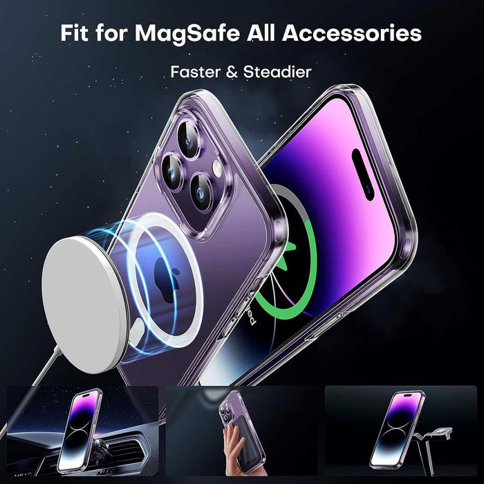 Plecki TOCOL do Apple iPhone 14 Pro 2w1 ochraniacz ekranu MagSafe
