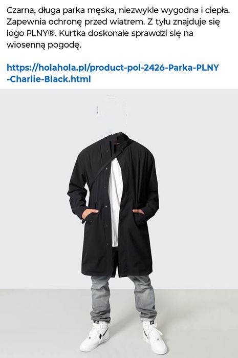 Parka plny textylia