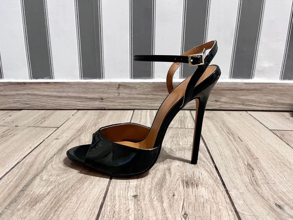 186/ ODRĘKI 44 Piękne szpilki high heels Trans Crossdress czarne 36-48
