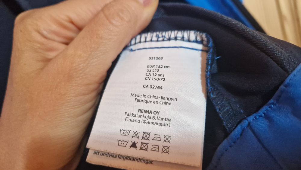 reima go softschell 152 błękitny