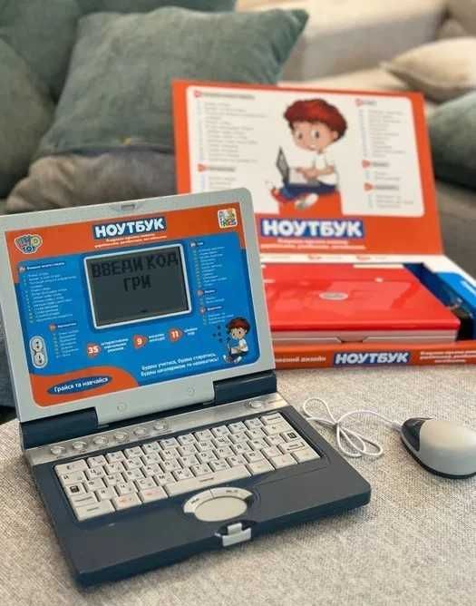 Дитячий ноутбук Limo Toy 7073 з мишкою, 3 мови, 35 функцій