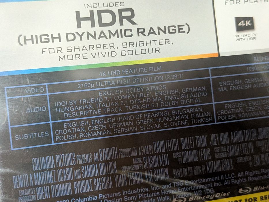 Bullet train 4k UHD Blu-ray PL napisy