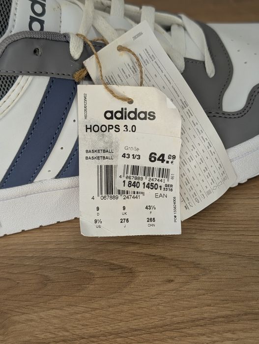 Кросівки Adidas Hoops 3.0 Low — Нові (Оригінал)