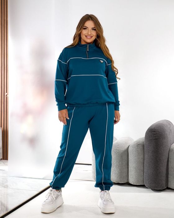 Жіночий демісезоний трикотажний спортивний костюм кофта худі штани