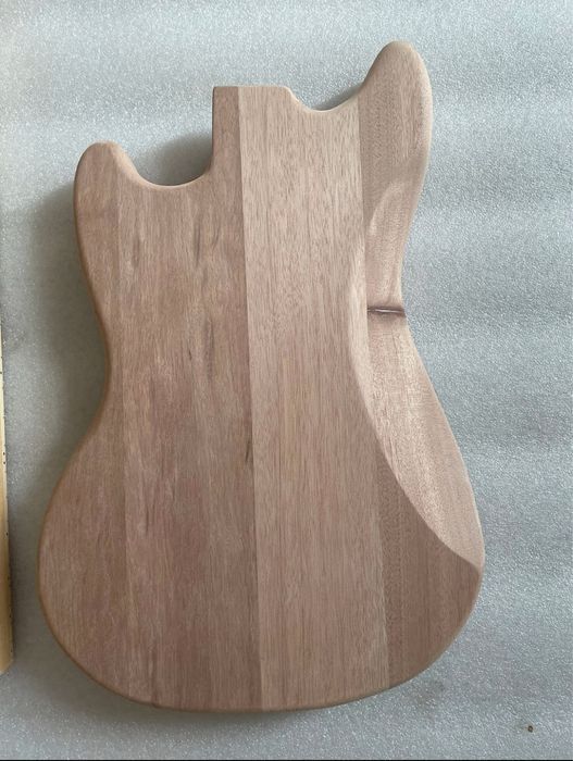 Mahogany wood Fender Mustang style unfinished guitar body