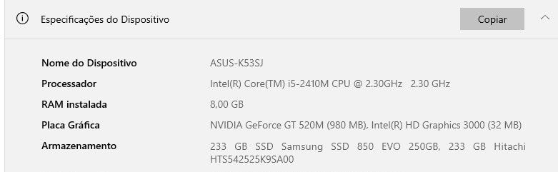 Portatil Asus  K53sj