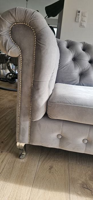 Zestaw 2 kanap chesterfield pikowane 5 osobowe