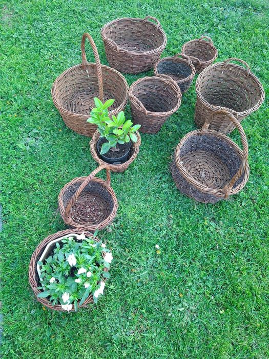 Wiklinowy koszyk dekoracyjny z uchwytami, mały