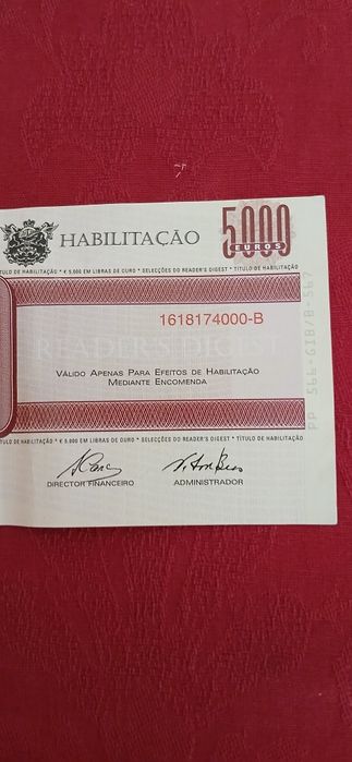 Título de Habilitação de 2001