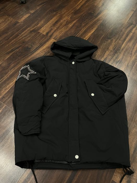 Зимова курточка оверсайз, подовжена