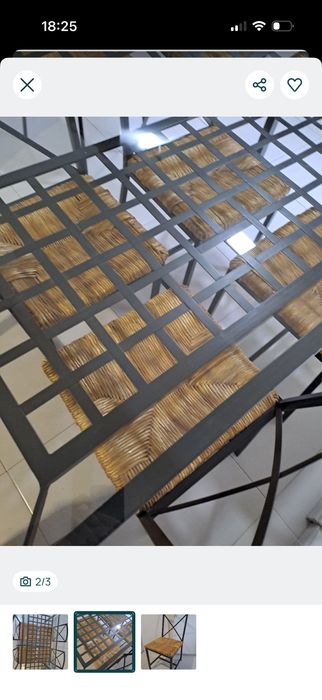 Mesa e cadeiras ikea ratan