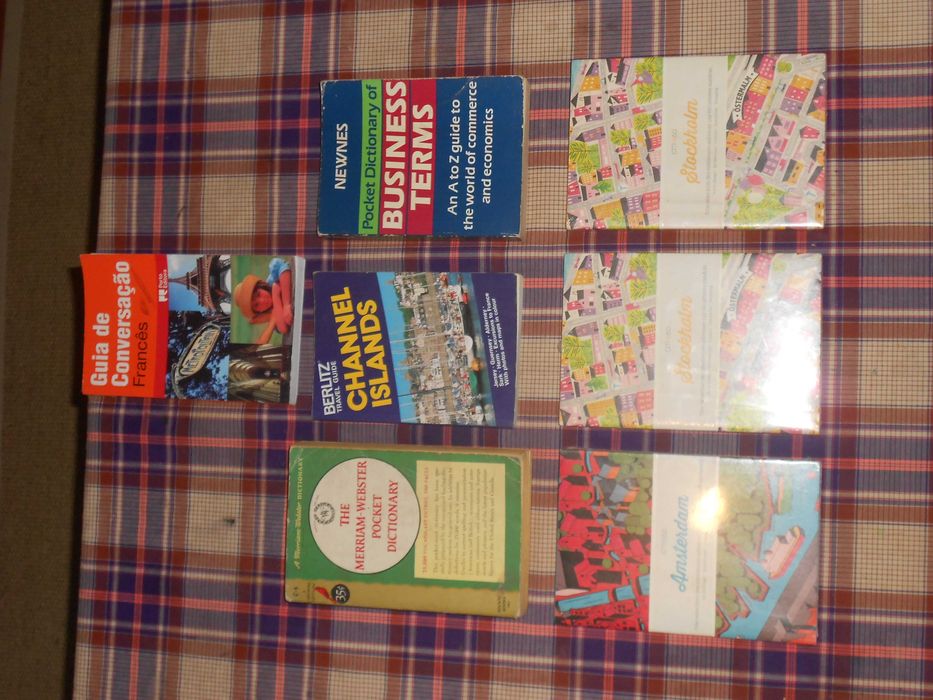 Livros ingles frances dicionario ajuda lingua turismo cidade