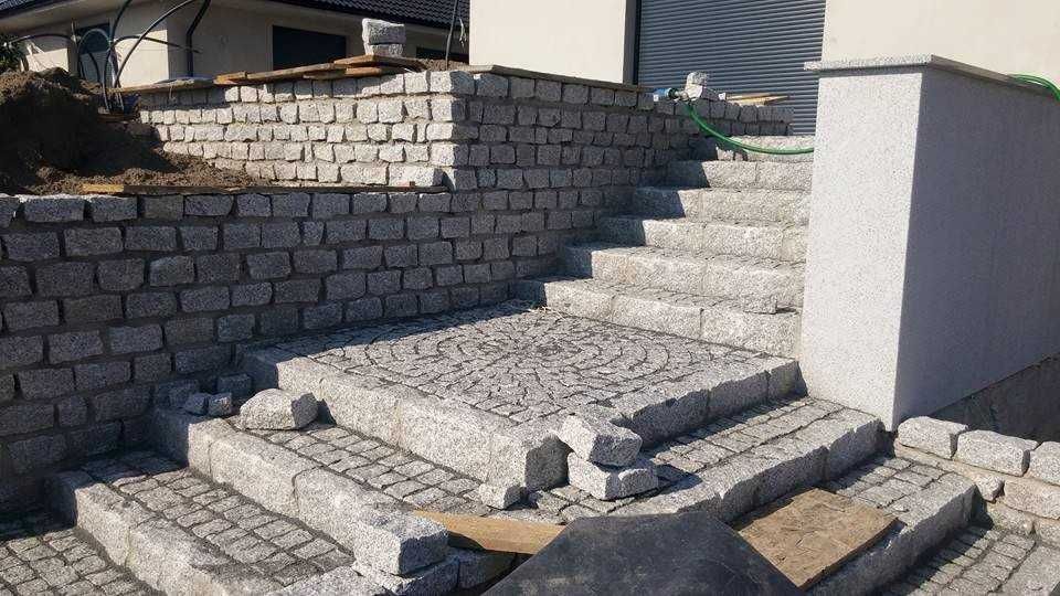 Układanie kostki granitowej Gliwice, brukarstwo, kostka granitowa