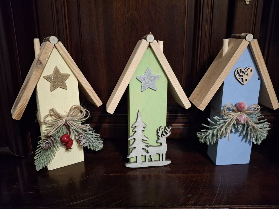 Domki dekoracja swiateczna