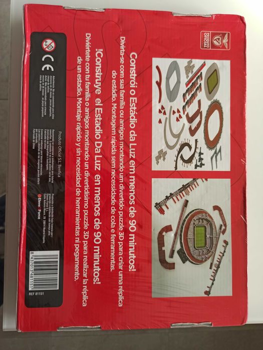 Estádio da Luz Benfica Puzzle 3D selado Camp Nou Barcelona