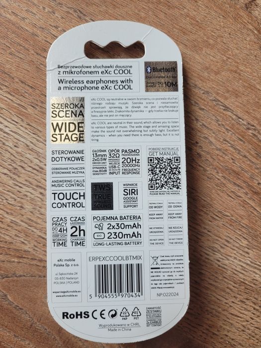 Słuchawki TWS wireless earphone białe nowe