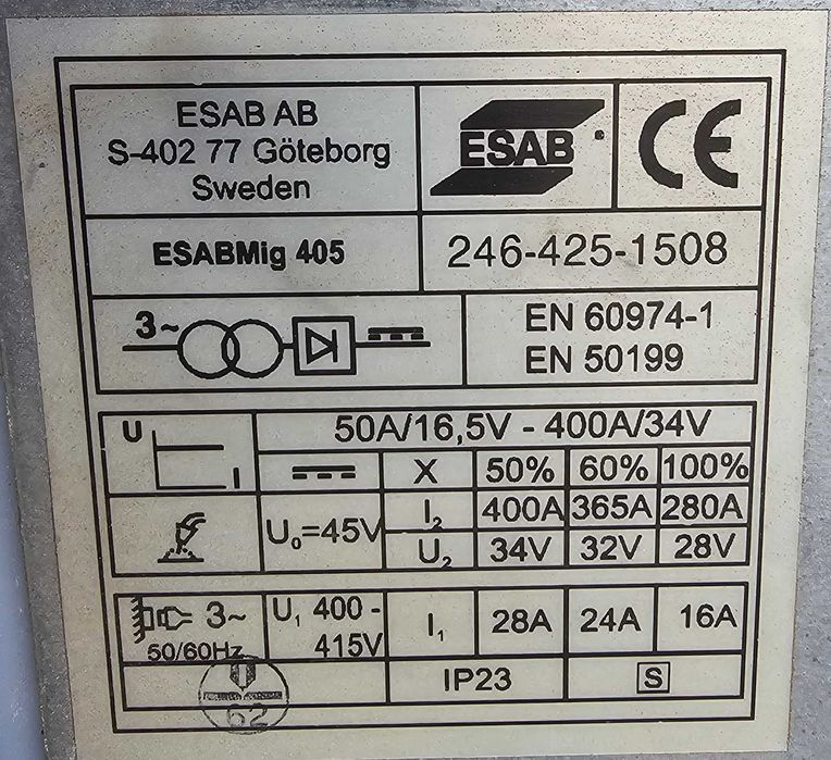Spawarka Migomat Esab Mig 405 Puls-AID Mig Mag