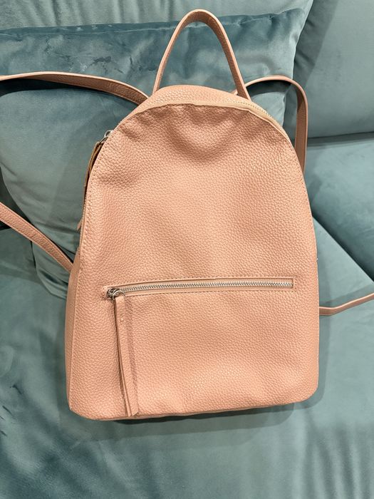 Plecak reserved pudrowy róż skóra ekologiczna