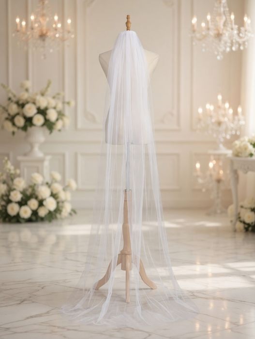 Welon ślubny biały 200cm