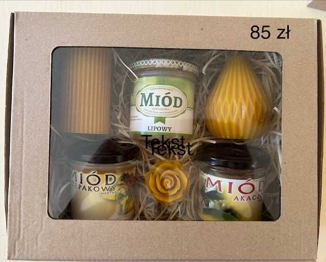 prezenty miodowe, zestaw prezentowy, miód