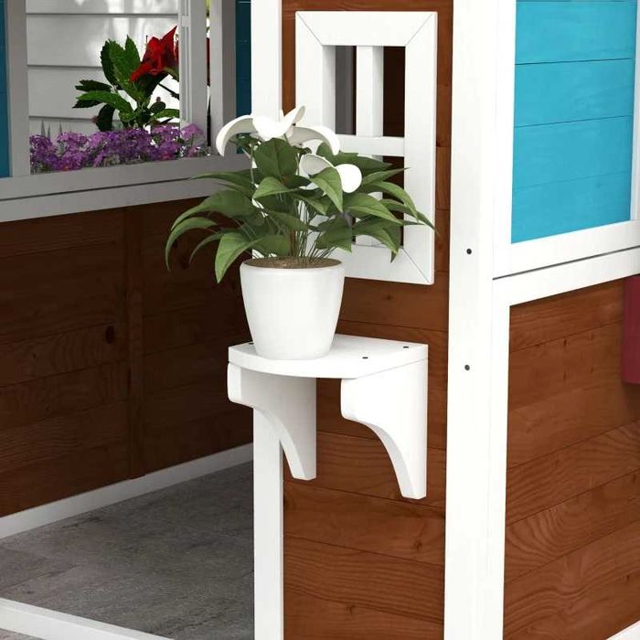 Casinha de Madeira Infantil - Castanho Escuro