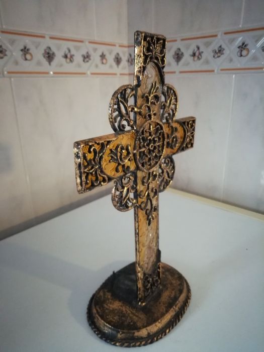 Cruz de Cristo Em Cobre Para Altares Jazidos e Campas