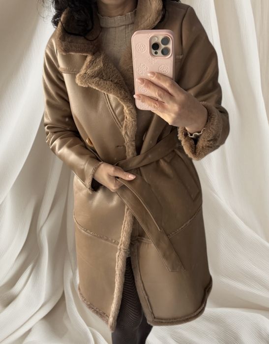 Mohito płaszcz kożuszek camel beż 34/36/38 nowy bez metki