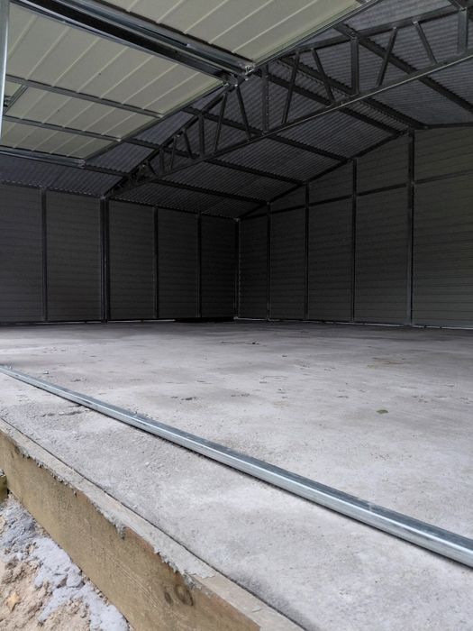 Garaż blaszany blaszak drewnopodobny nowoczesny