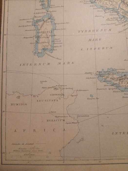 Mapa Italia Antiga (Final Séc XIX, Início Séc XX)