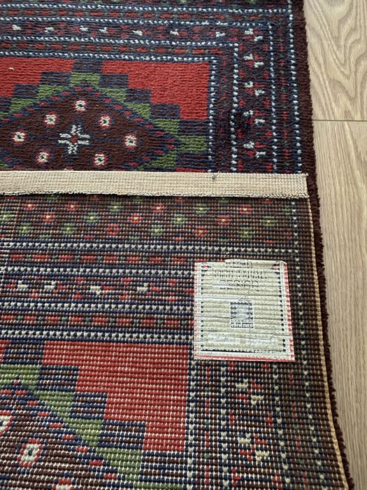 1,34 x 0,62 tapete oriental de cores vivas