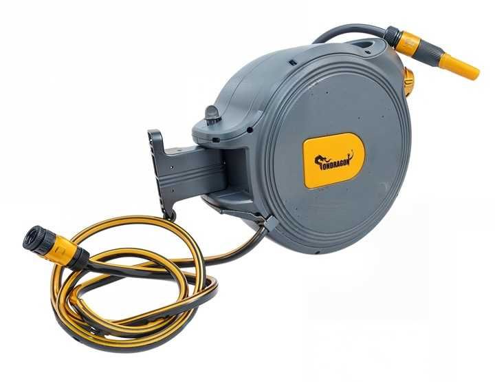 Automatyczny bęben zwijacz na wąż ogrodowy naścienny zwijak 20m 1/2