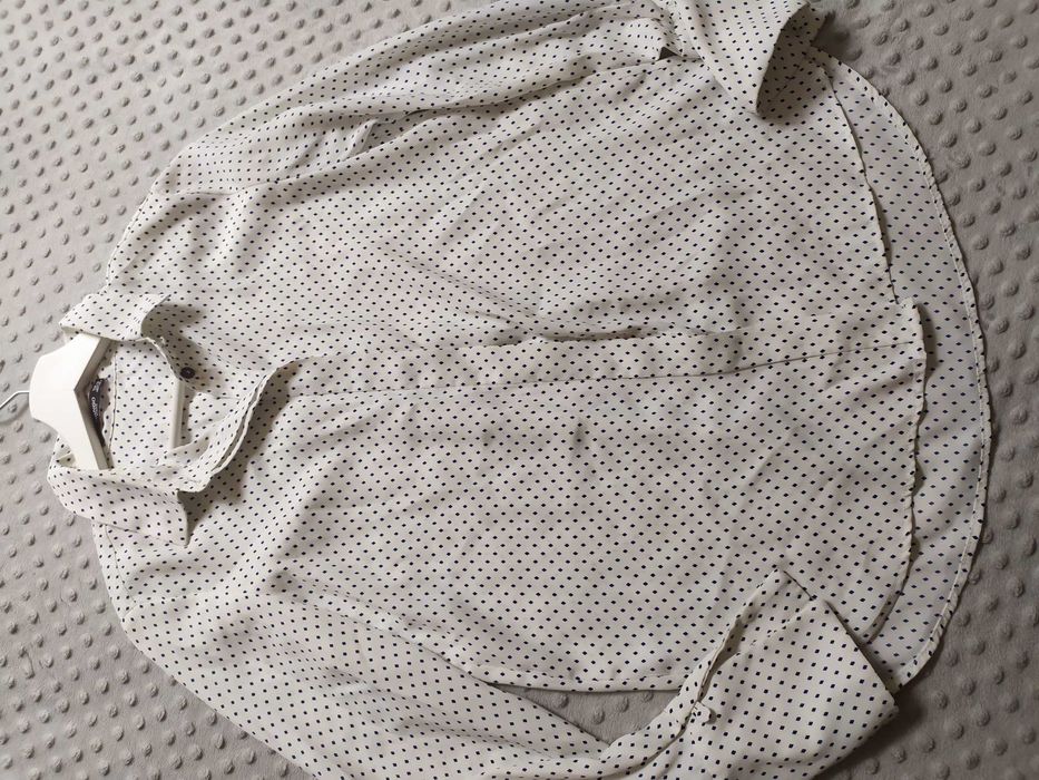 Koszula damska w kropki wzory Mango XS długi rękaw