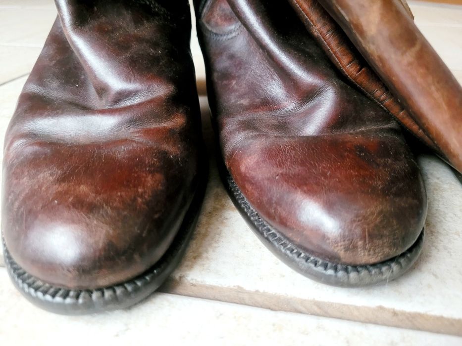 Skórzane kozaki damskie - Tamaris. Rozm. 40.