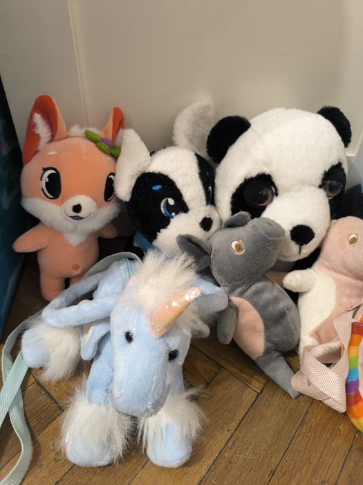 Maskotki pluszaki torebki pluszowe dla dziewczynki zebra lis słoń