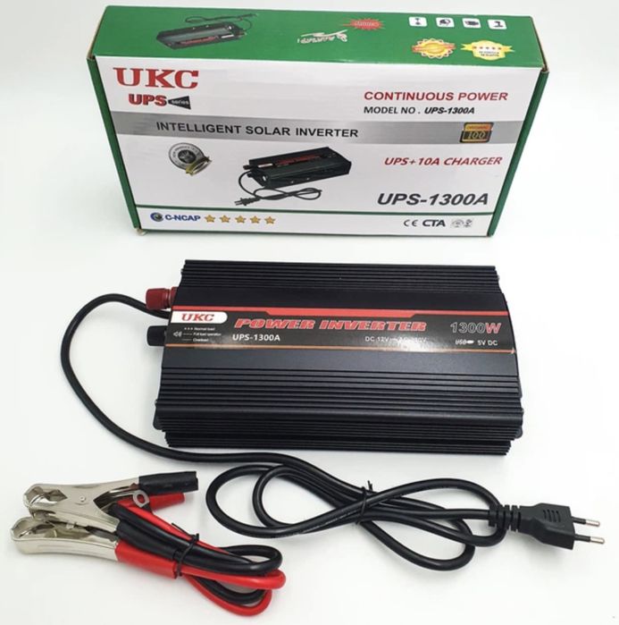 Перетворювач напруги 1300W 12V-220V автомобільний інвертор