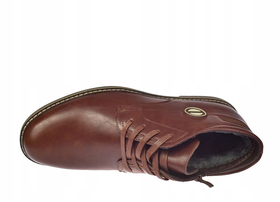 Buty męskie zimowe trapery na suwak eleganckie sztyblety 706 BR r. 41