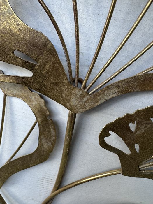 Dekoracja ścienna miłorząb  złota nowa