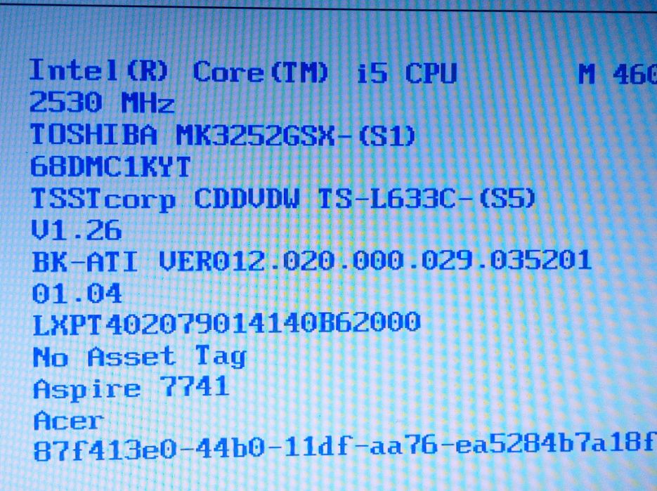 Laptop Acer 7741G 17" core i5