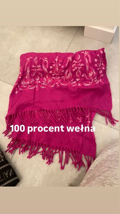 Szal 100 procent welna welniany