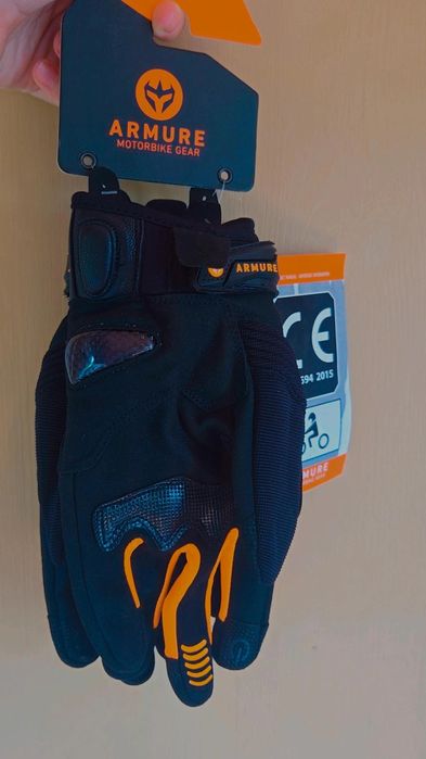 Luvas Motard Armure S Pretas/Laranja