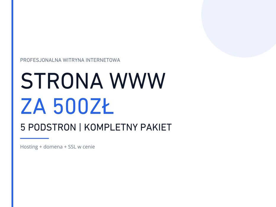 Strona internetowa w 1 dzień