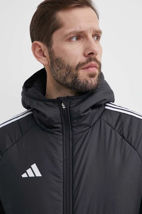 Kurtka czarna przejściowa pikowana adidas XL