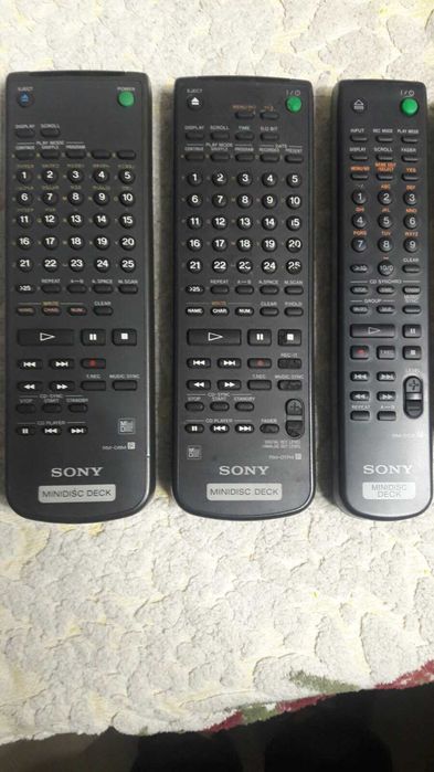пульты д.у мини диск Sony на все модели-MDS\и ES\-есть на сд Таскам-450гр