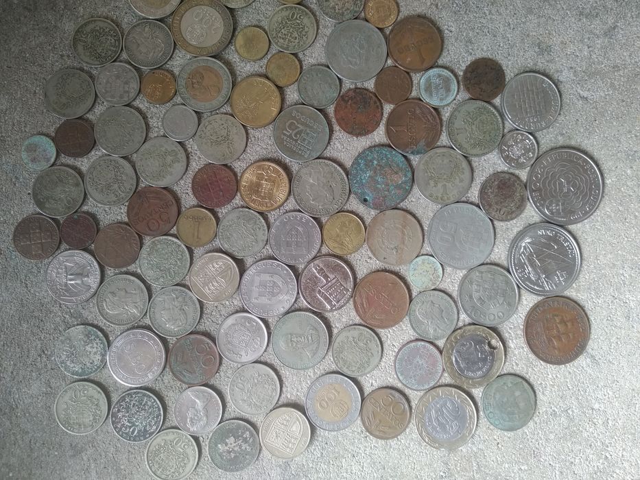 Moedas antigas da república, estrangeiras, de 1800 e 1900