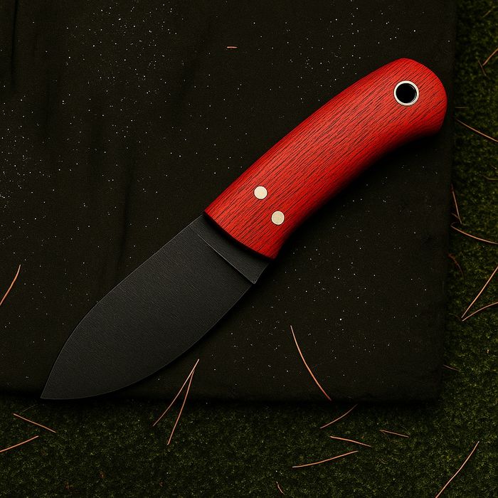 Piękny Nessmuk Neck Padouk Nóż Ręcznie Robiony Prezent Las