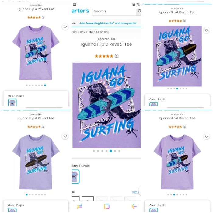 Футболка OSH KOSH с пайетками перевертышами на мальчика