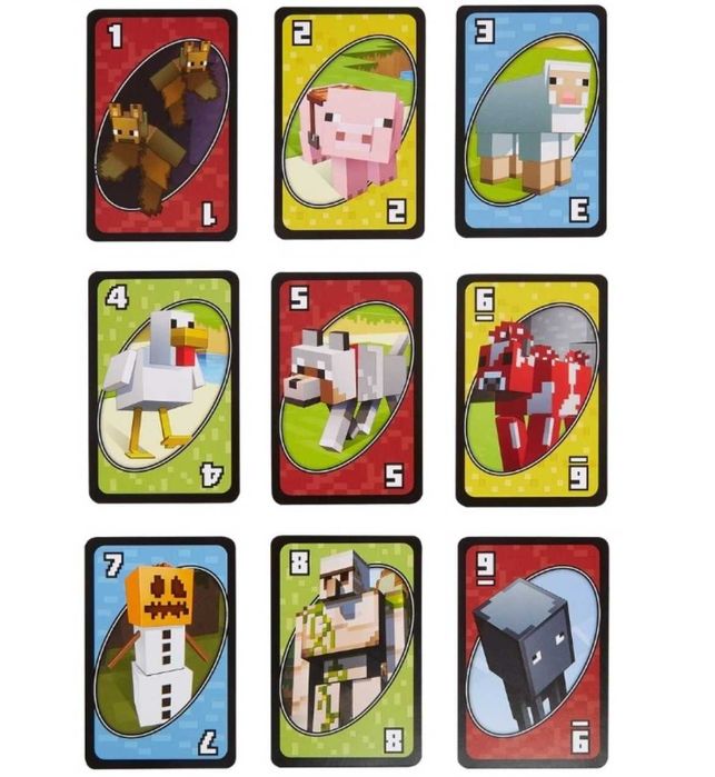 Karty do Gry Uno Minecraft Gra planszowa karciana rodzinna