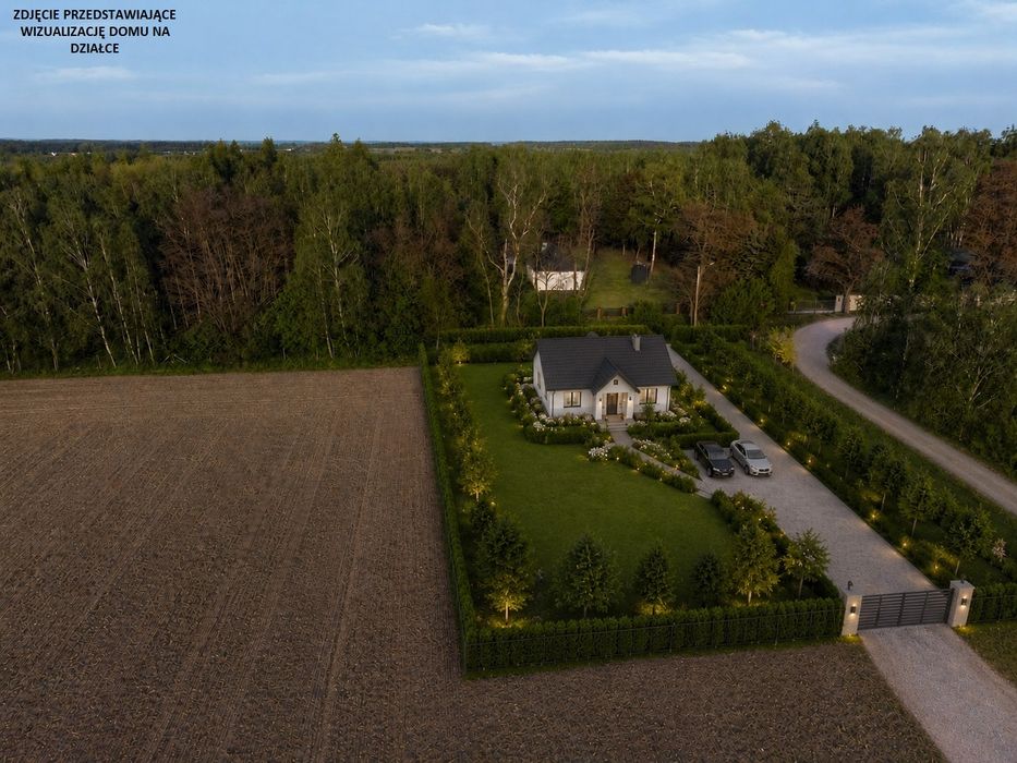 Działka budowlana Strobów 1179 m², media w drodze - Widok 4